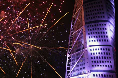 Fireworks for Turning Torso