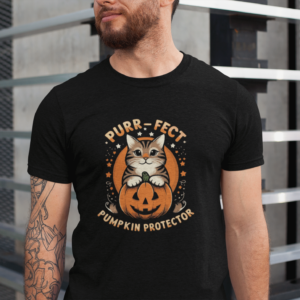 Purr-fect pumpkin protector t-shirt