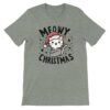 Meowy Christmas, cute cat tee, Athletic heather