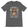 Merry Christmoose t-shirt, dark gray heather