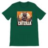 Catzilla t-shirt, evergreen