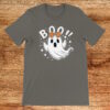 Boo, cute girl ghost t-shirt, asphalt