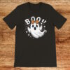 Boo, cute girl ghost t-shirt, black