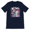 Meowy catmas t-shirt, navy