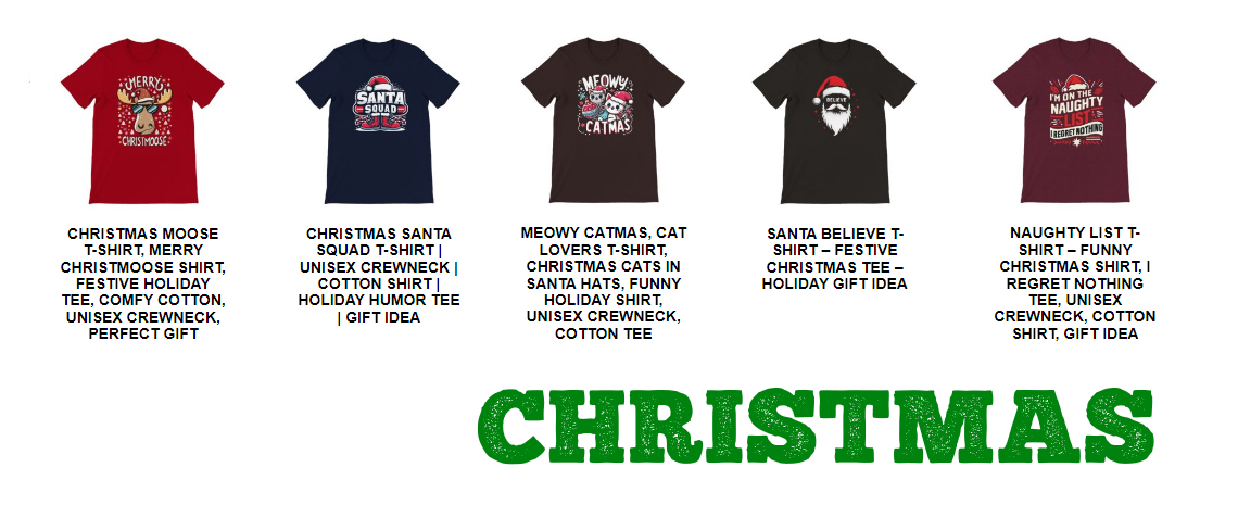 Christmas t-shirts category